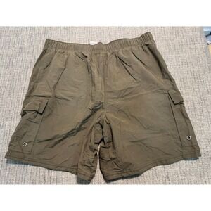 Disney Parks Cargo Shorts Mens XL Khaki Walt Disney World Logo Cotton Mesh Lined